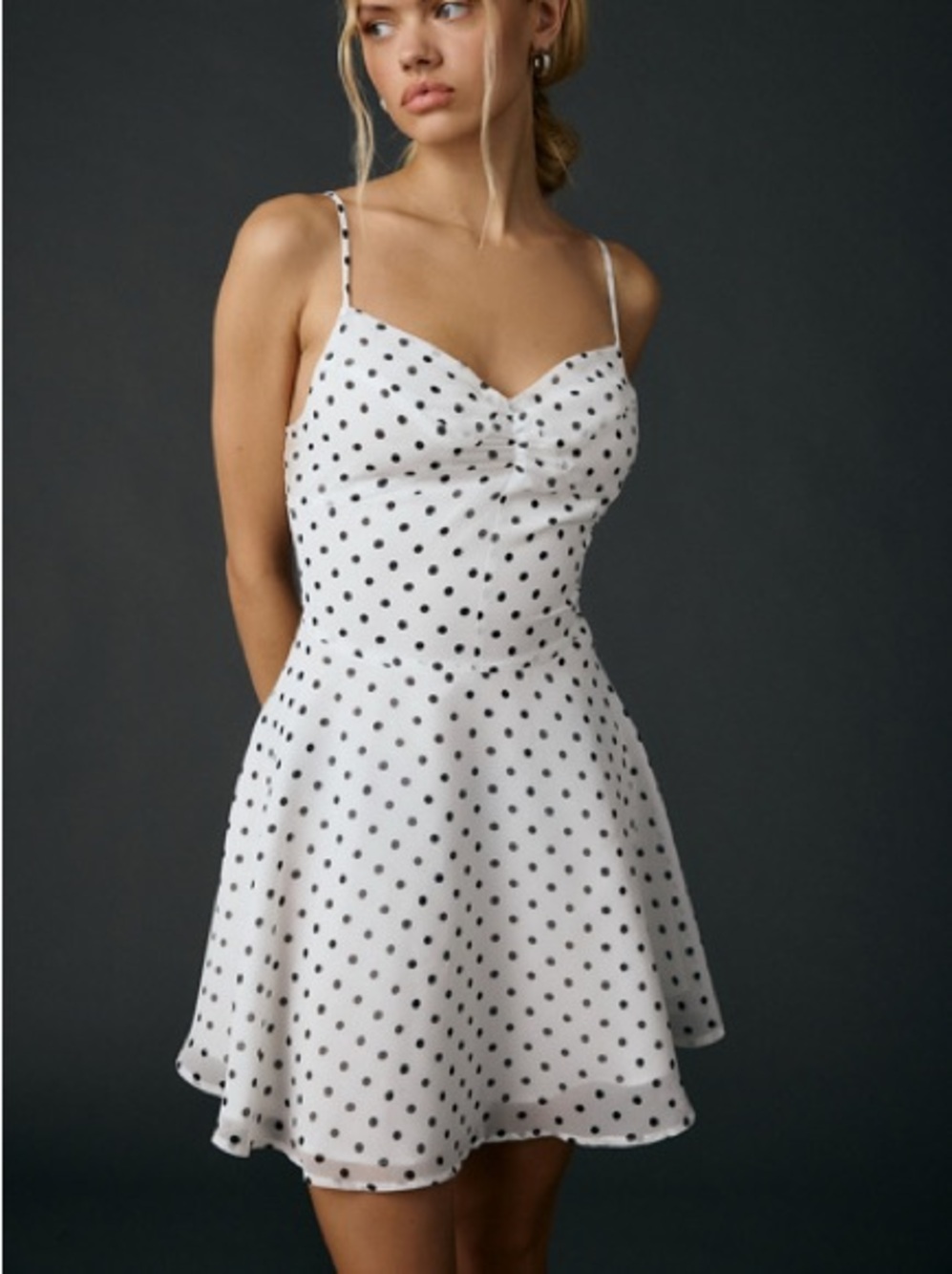 Urban Outfitters Polka Dot Sweetheart Fit-and-Flare Mini Dress - NWT
